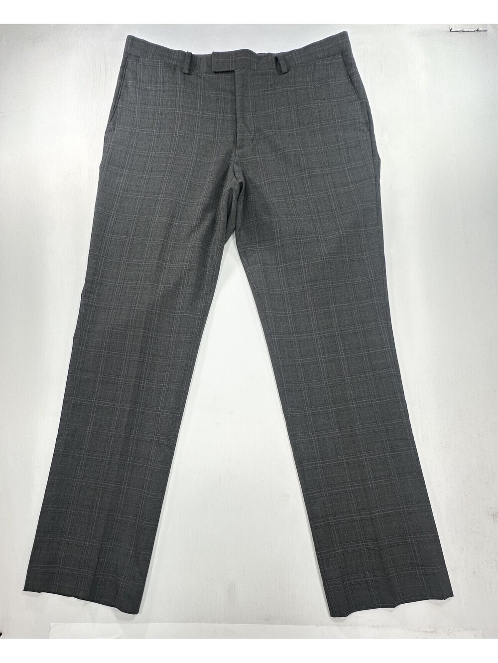 Banana Republic Slim Fit Flat Dress Pants Gray Mens 34/32